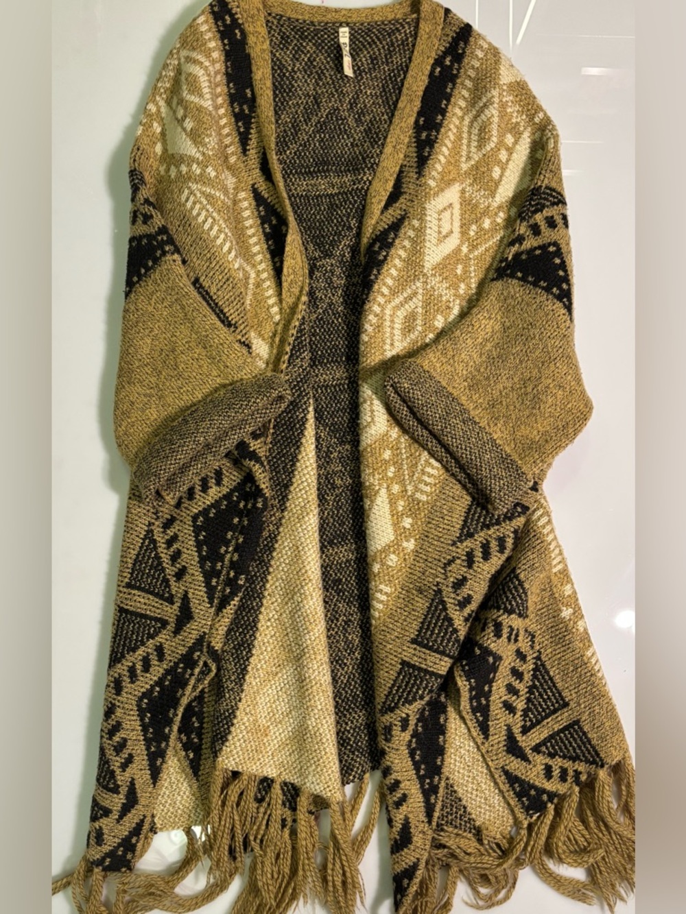 Anthropologie POL knit Aztec Pattern Ariana Oversized Open Cardigan